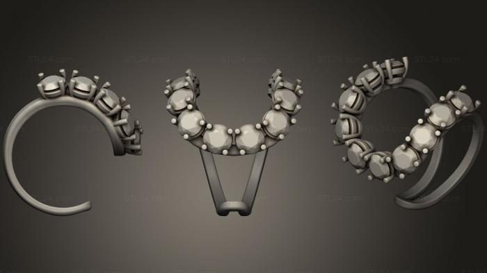 Jewelry rings (10 diamonds, JVLRP_0262) 3D models for cnc
